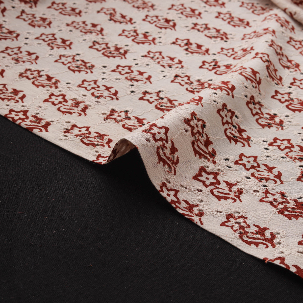 Bagh Hand Block Print Natural Dyed Cotton Hakoba Fabric 06