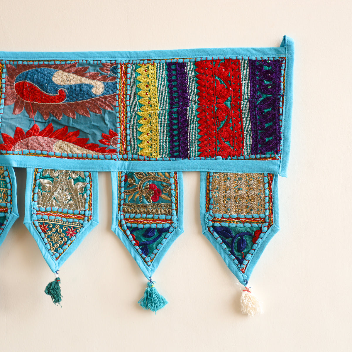 Khambadiya patchwork toran for festive decor