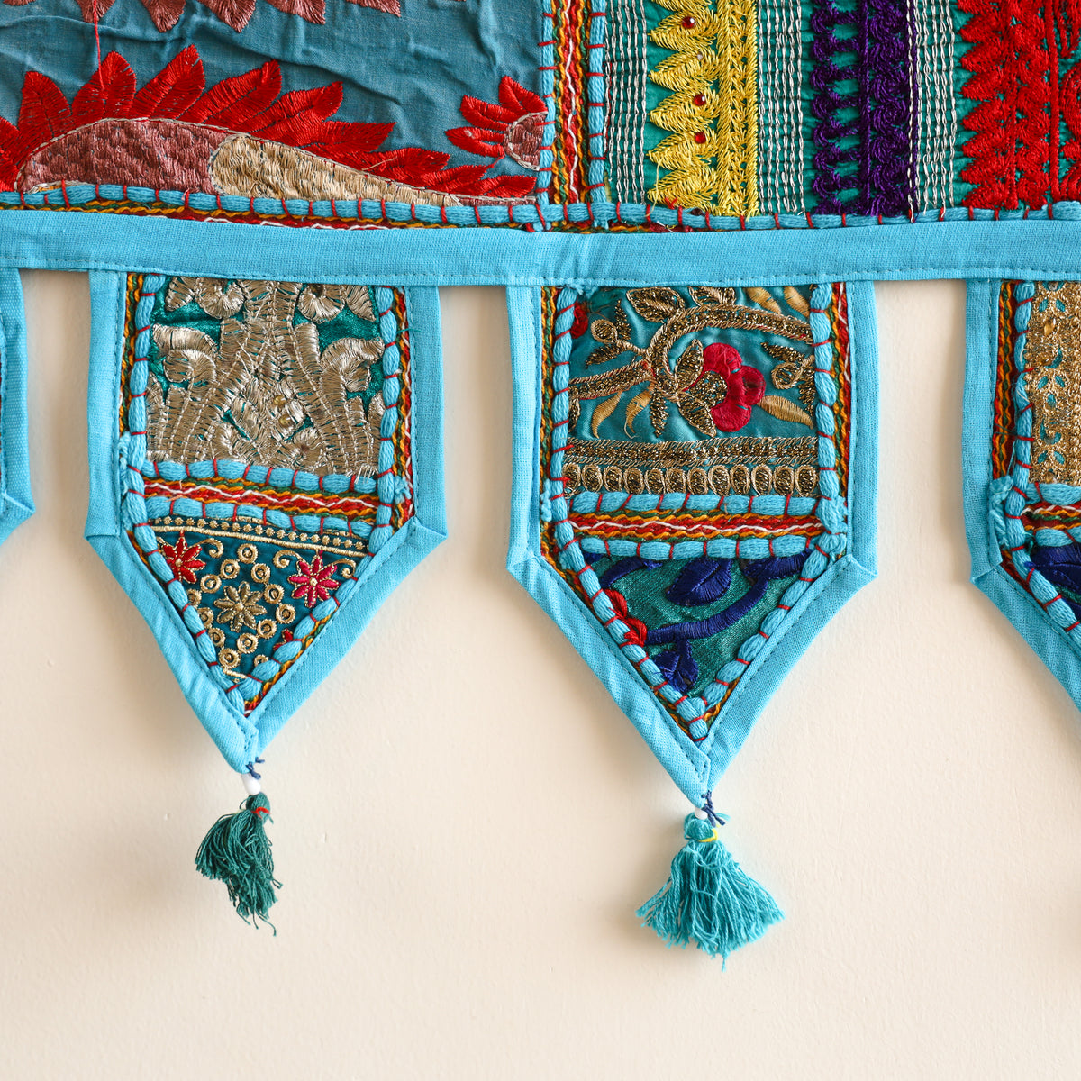 Khambadiya patchwork toran for festive decor