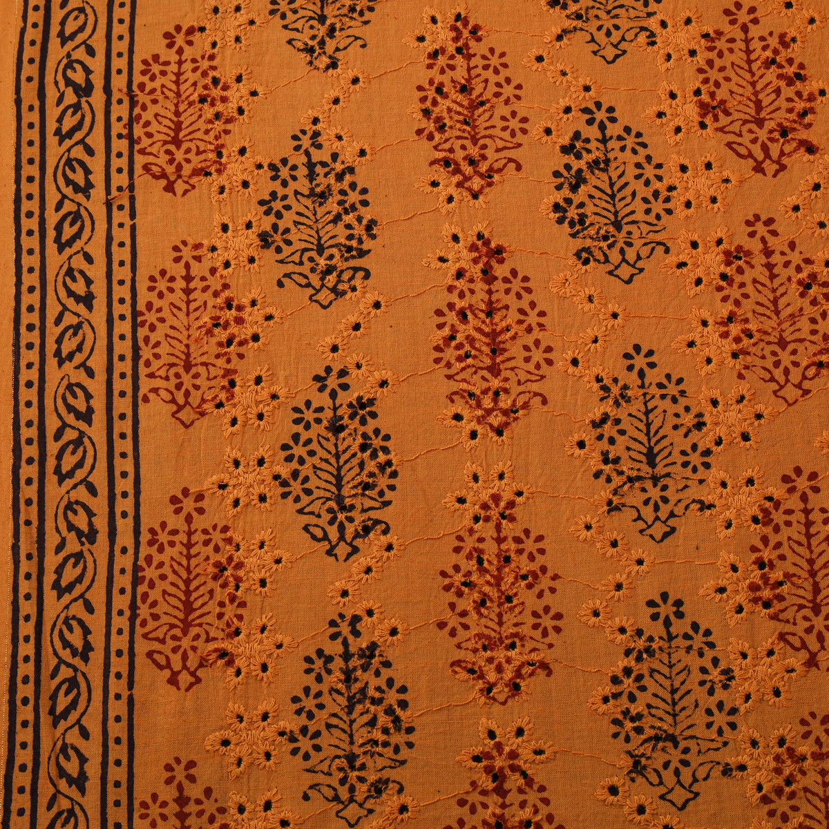 Bagh Hand Block Print Natural Dyed Cotton Hakoba Fabric 09