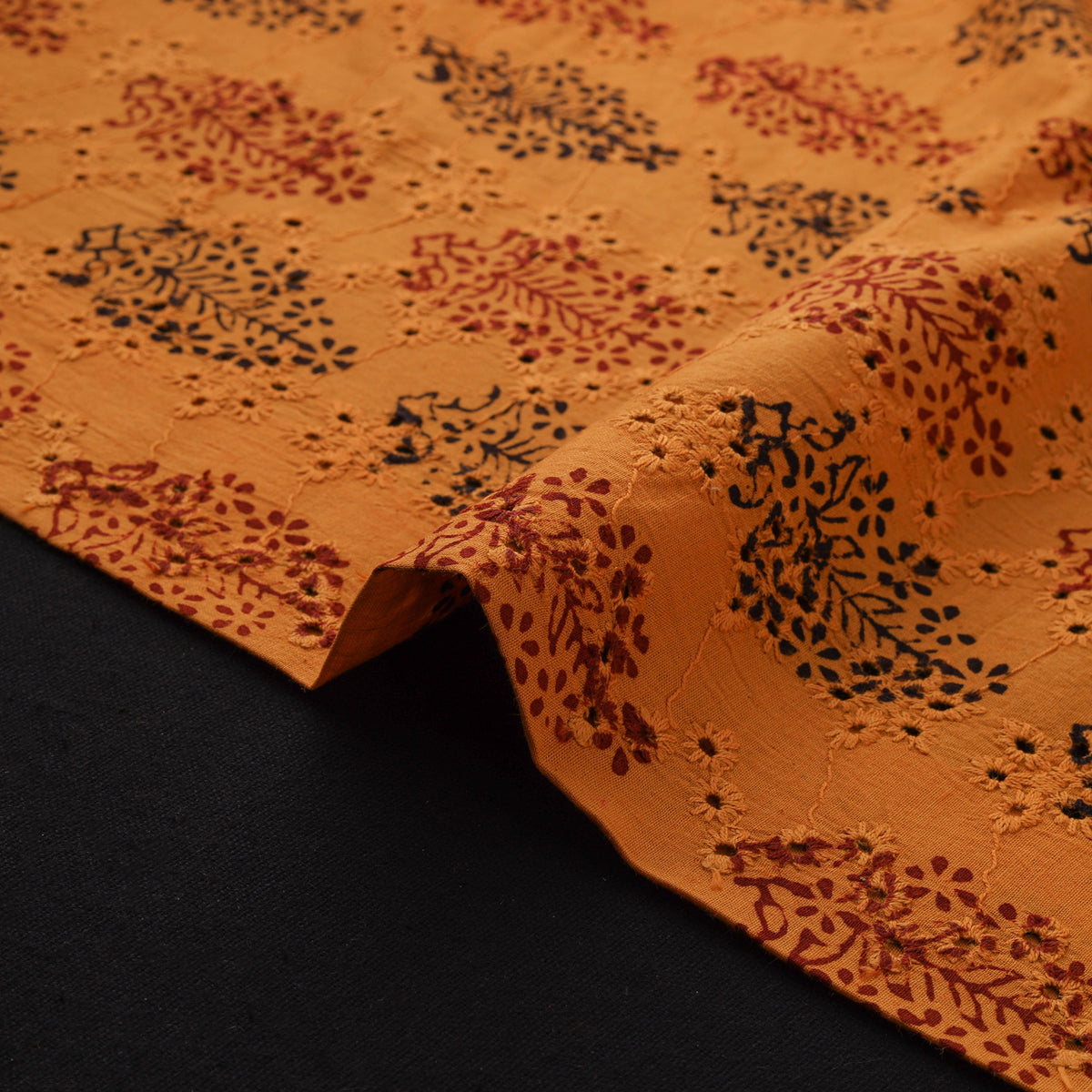 Bagh Hand Block Print Natural Dyed Cotton Hakoba Fabric 09