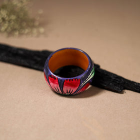 Kerala Mural Handpainted Wooden Bangle (Size - 2-4) 73