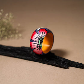 Kerala Mural Handpainted Wooden Bangle (Size - 2-4) 73