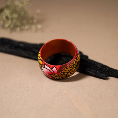 Kerala Mural Handpainted Wooden Bangle (Size - 2-6) 74
