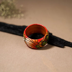 Kerala Mural Handpainted Wooden Bangle (Size - 2-6) 75