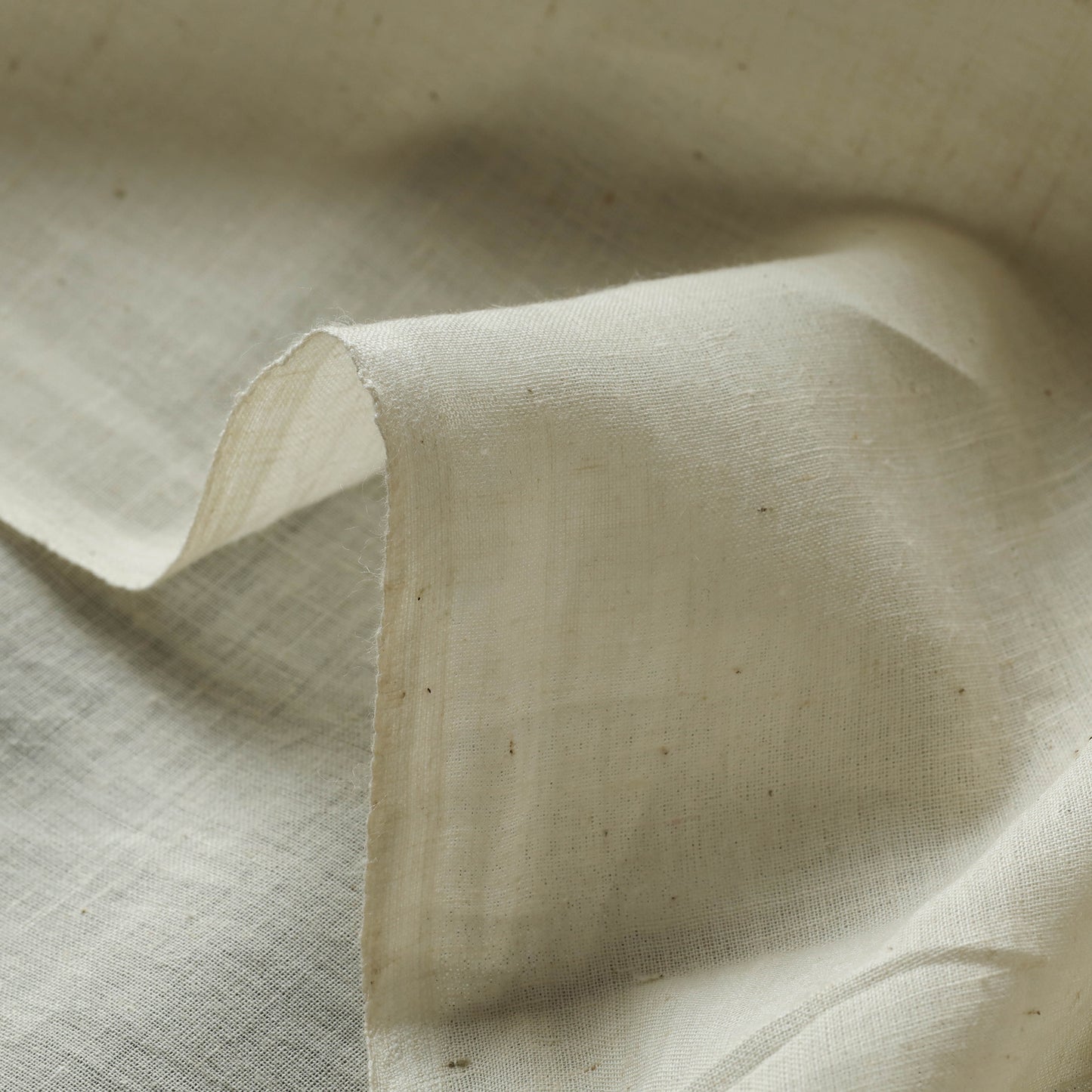 Beige - 84 x 150 Count Cotton Burdwan Handspun Handwoven Fabric