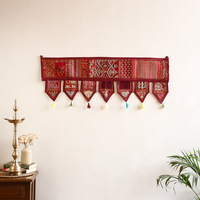 Khambadiya patchwork toran for festive decor
