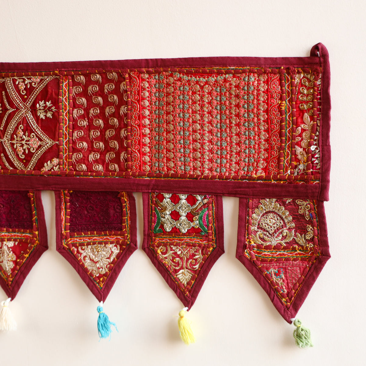 Khambadiya patchwork toran for festive decor