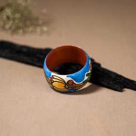 Kerala Mural Handpainted Wooden Bangle (Size - 2-6) 76