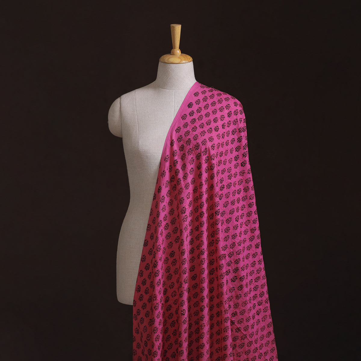 Bagh Hand Block Print Natural Dyed Cotton Hakoba Fabric 08