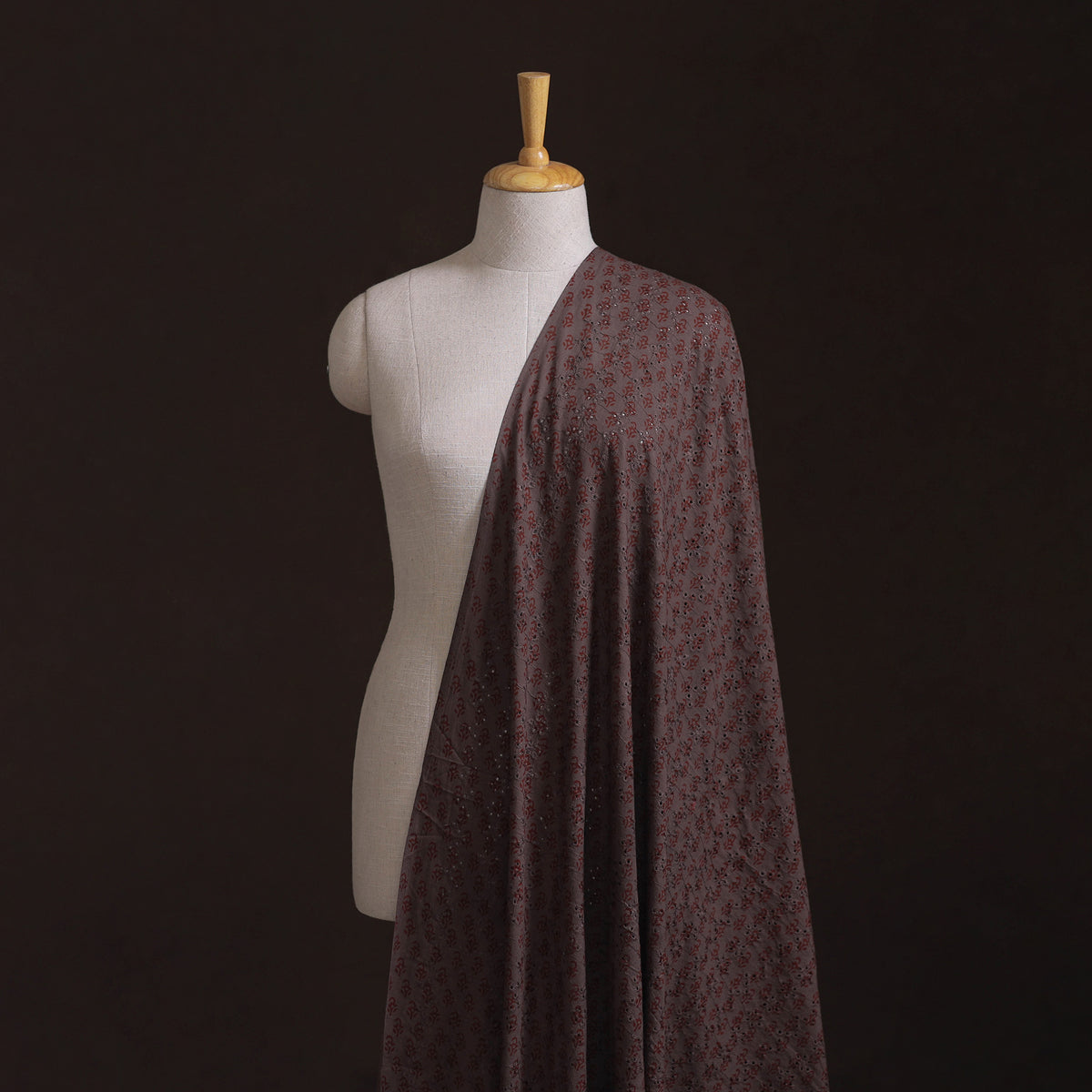 Bagh Hand Block Print Natural Dyed Cotton Hakoba Fabric 07