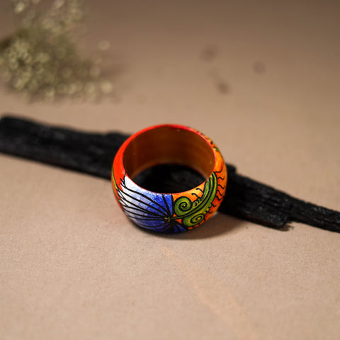 Kerala Mural Handpainted Wooden Bangle (Size - 2-6) 79