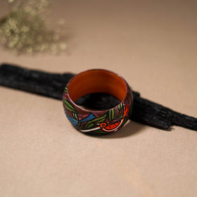 Kerala Mural Handpainted Wooden Bangle (Size - 2-6) 80