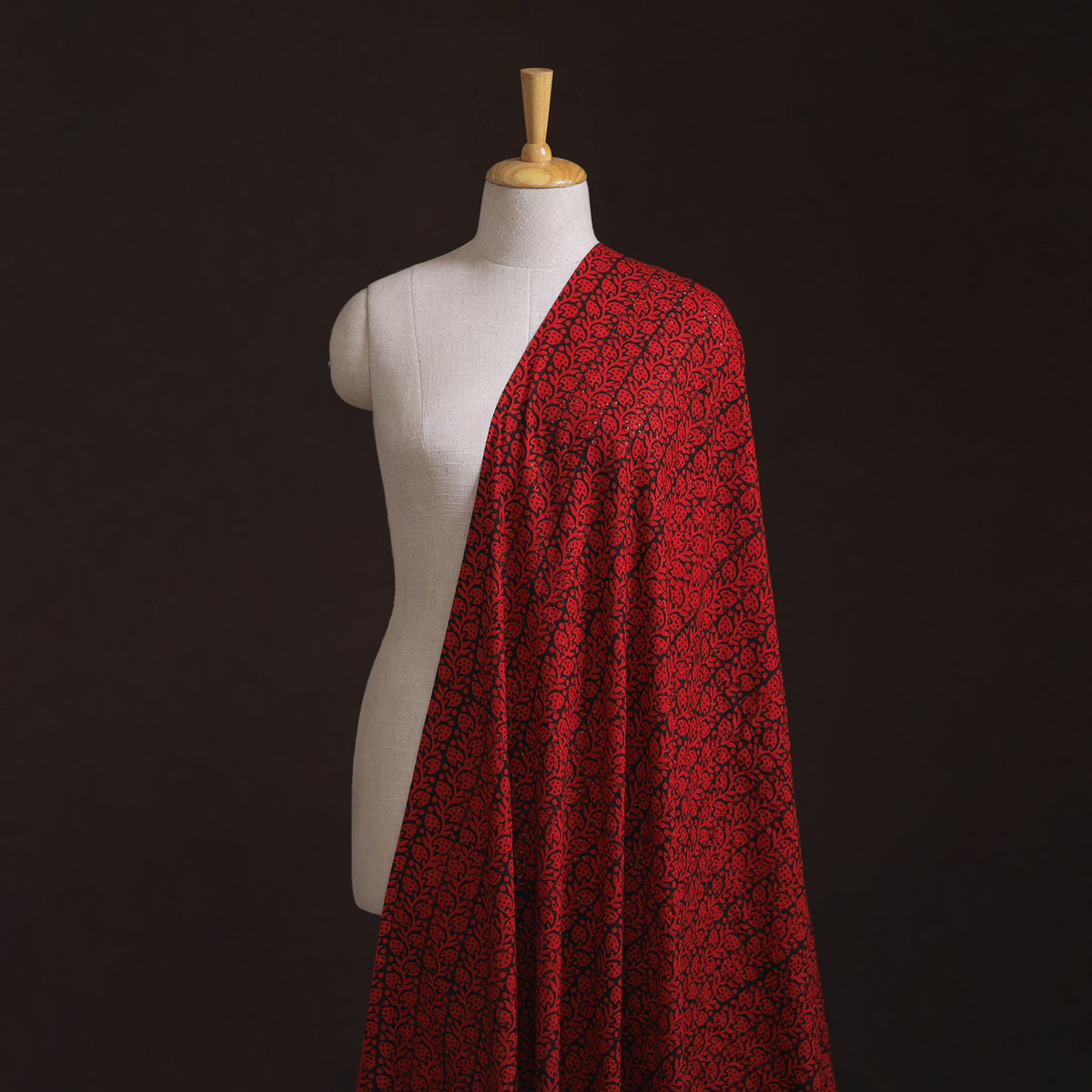 Bagh Hand Block Print Natural Dyed Cotton Hakoba Fabric 04