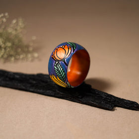 Kerala Mural Handpainted Wooden Bangle (Size - 2-6) 81