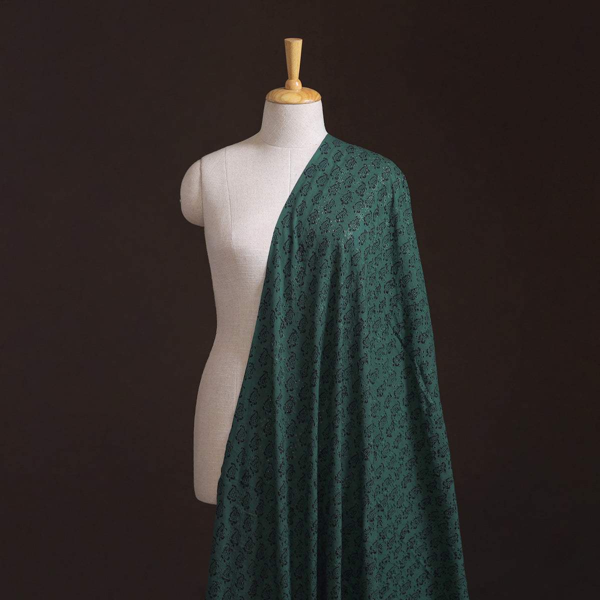 Bagh Hand Block Print Natural Dyed Cotton Hakoba Fabric 02