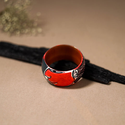 Kerala Mural Handpainted Wooden Bangle (Size - 2-6) 82