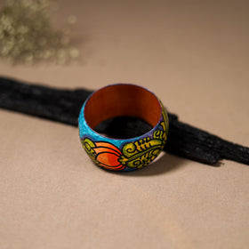 Kerala Mural Handpainted Wooden Bangle (Size - 2-6) 83