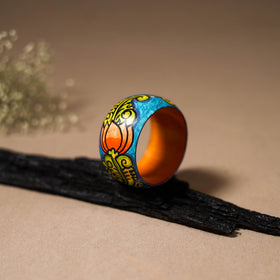 Kerala Mural Handpainted Wooden Bangle (Size - 2-6) 83