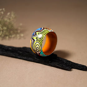 Kerala Mural Handpainted Wooden Bangle (Size - 2-6) 84
