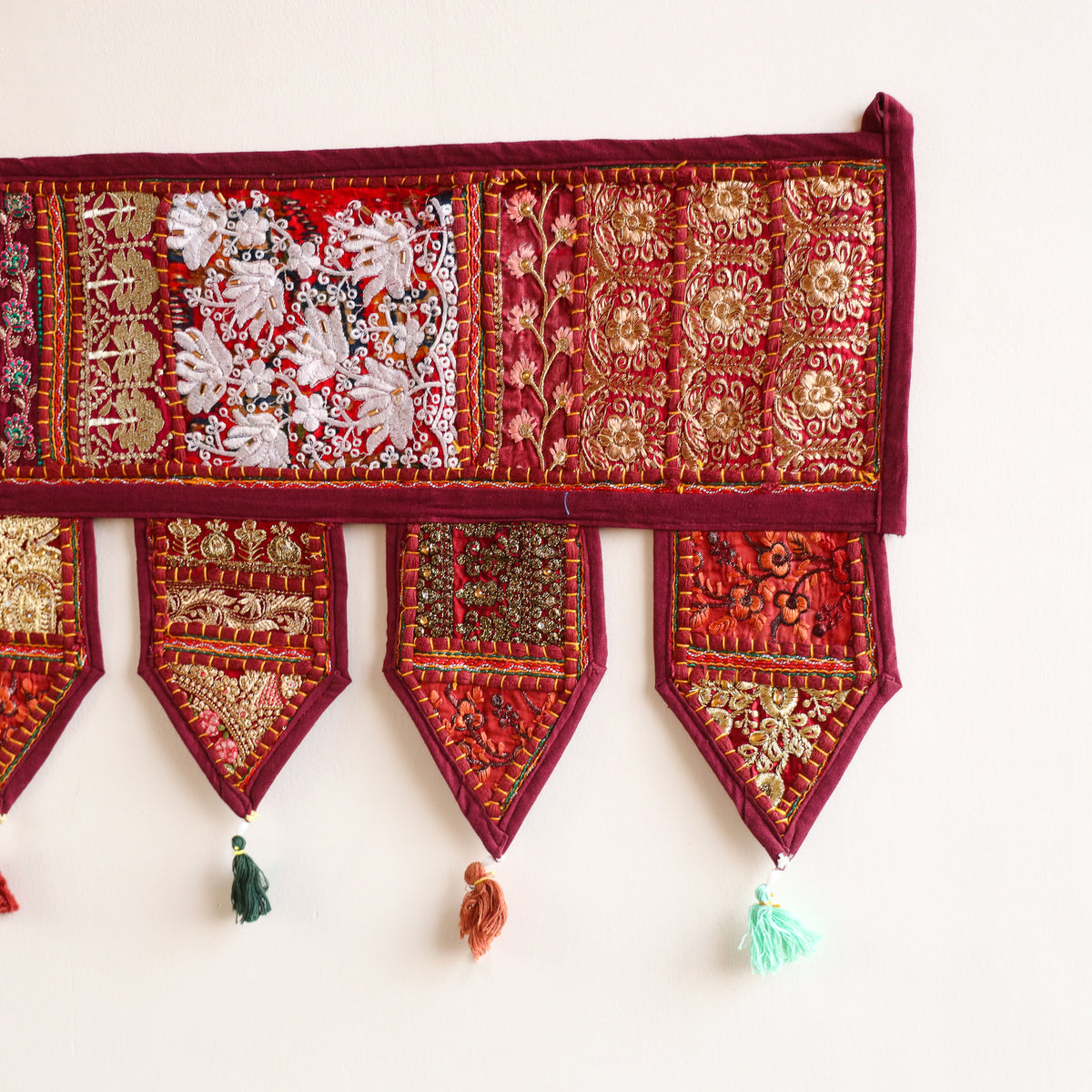 Khambadiya patchwork toran for festive decor