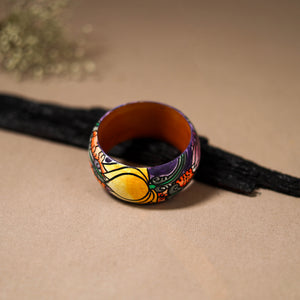 Kerala Mural Handpainted Wooden Bangle (Size - 2-8) 87