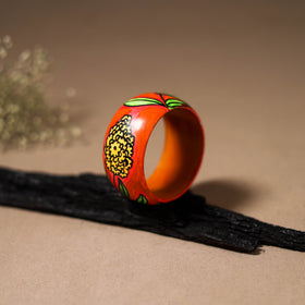 Kerala Mural Handpainted Wooden Bangle (Size - 2-8) 90