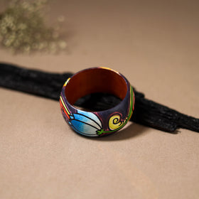 Kerala Mural Handpainted Wooden Bangle (Size - 2-8) 91