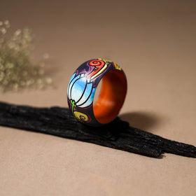 Kerala Mural Handpainted Wooden Bangle (Size - 2-8) 91