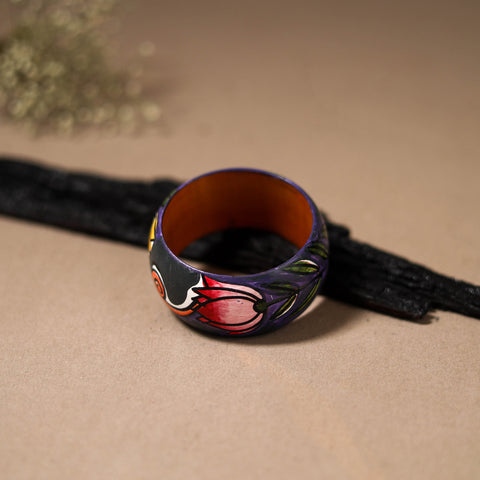 Kerala Mural Handpainted Wooden Bangle (Size - 2-8) 92