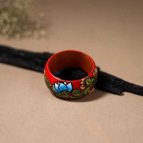 Kerala Mural Handpainted Wooden Bangle (Size - 2-8) 93