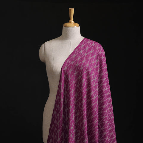Purple - Pochampally Ikat Weave Pure Cotton Fabric 01