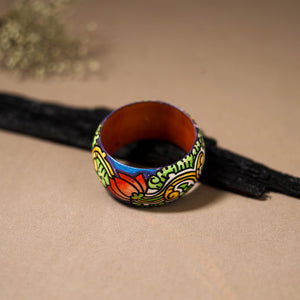 Kerala Mural Handpainted Wooden Bangle (Size - 2-8) 95