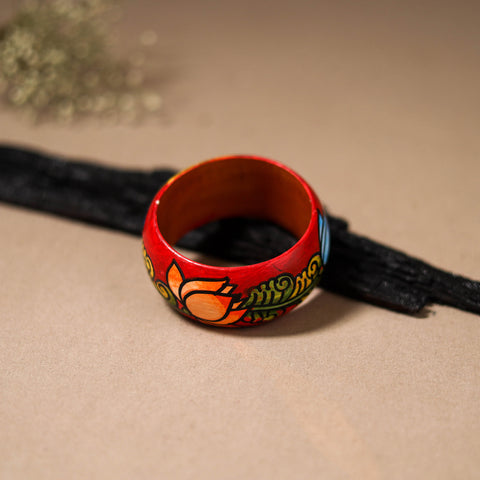 Kerala Mural Handpainted Wooden Bangle (Size - 2-8) 96