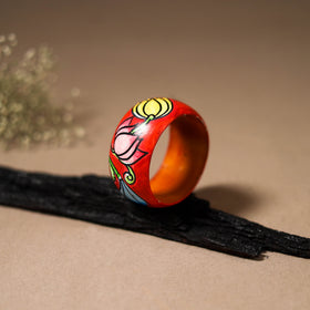 Kerala Mural Handpainted Wooden Bangle (Size - 2-8) 97