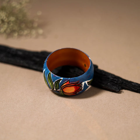 Kerala Mural Handpainted Wooden Bangle (Size - 2-8) 98