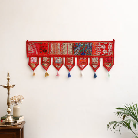 Khambadiya patchwork toran for festive decor