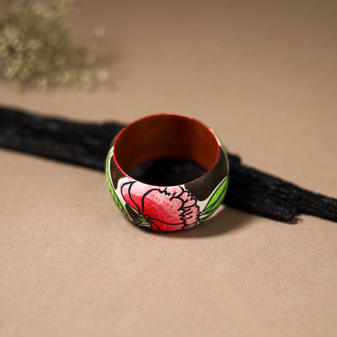 Kerala Mural Handpainted Wooden Bangle (Size - 2-8) 99