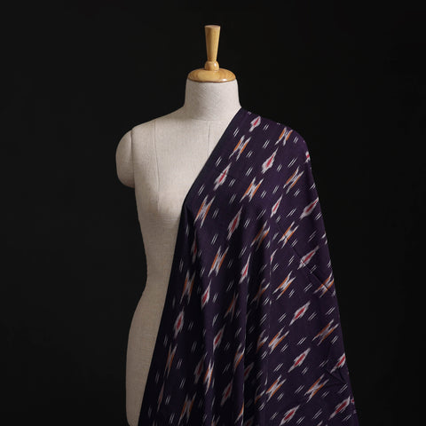 Blue - Pochampally Ikat Weave Pure Cotton Fabric 05