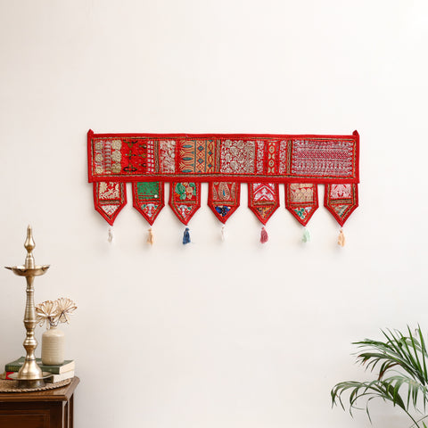 Khambadiya patchwork toran for festive decor