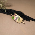 Kerala Mural Handpainted Bamboo Bun Holder Juda Pin 07