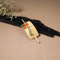 Kerala Mural Handpainted Bamboo Bun Holder Juda Pin 15