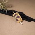 Kerala Mural Handpainted Bamboo Bun Holder Juda Pin 21