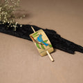 Kerala Mural Handpainted Bamboo Bun Holder Juda Pin  40