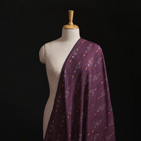 Purple - Pochampally Ikat Weave Pure Cotton Fabric 32