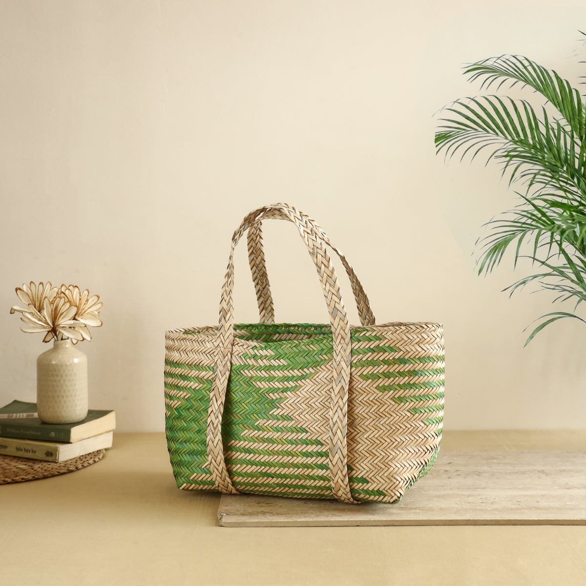 Handcrafted Natural Water Hyacinth Shoulder Bag from Assam 17
