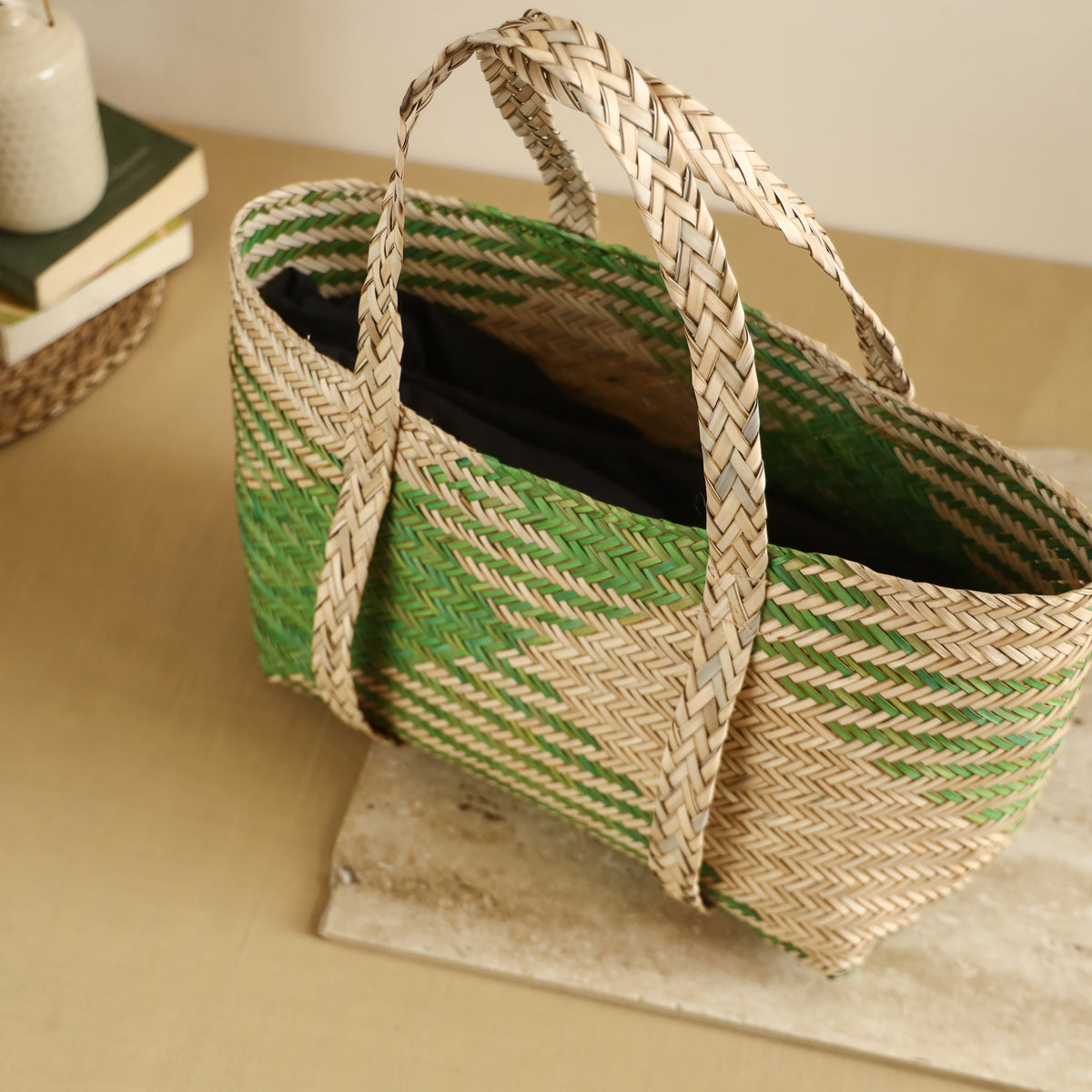 Handcrafted Natural Water Hyacinth Shoulder Bag from Assam 17