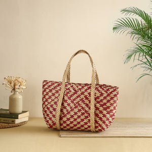 Handcrafted Natural Water Hyacinth Shoulder Bag from Assam 15