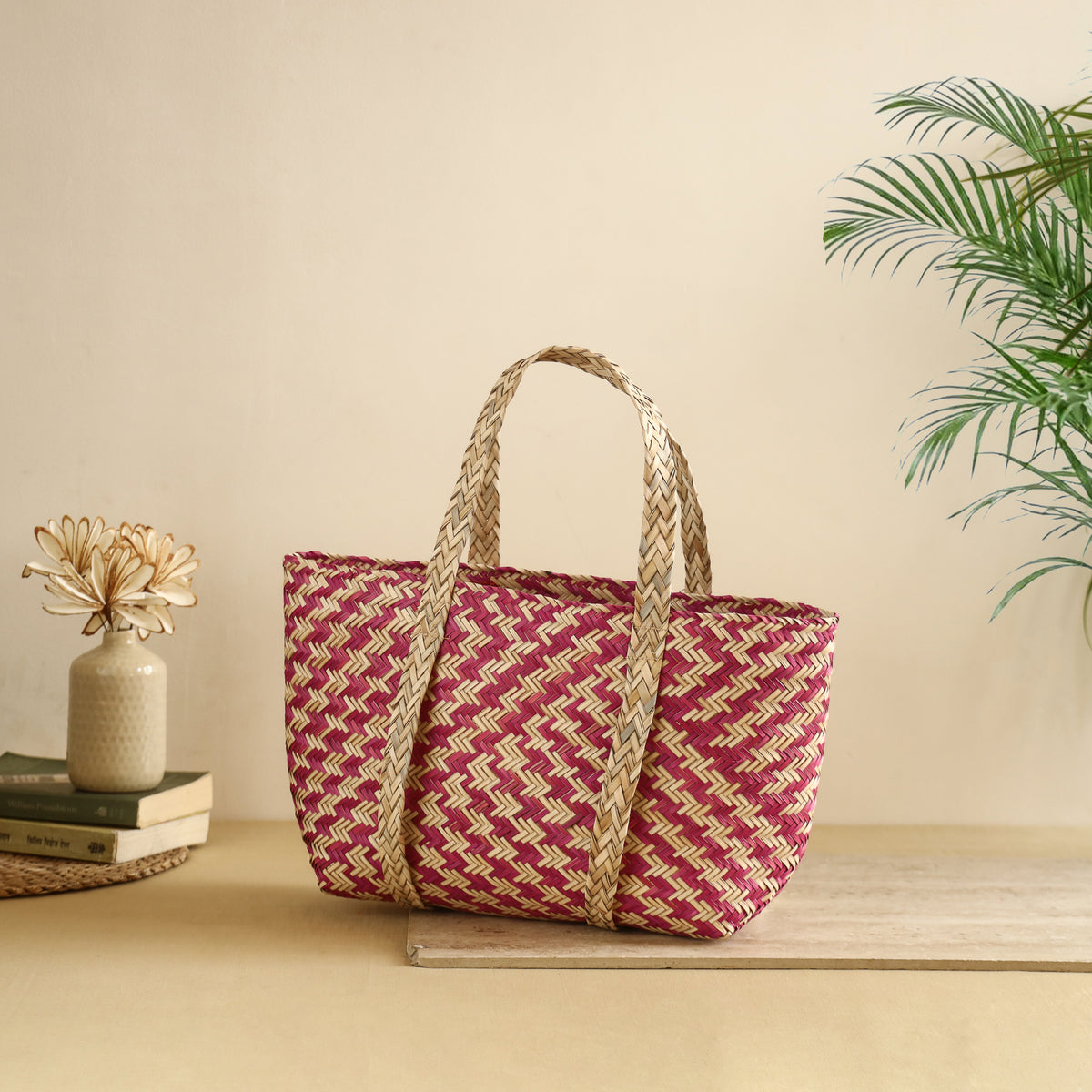 Handcrafted Natural Water Hyacinth Shoulder Bag from Assam 14