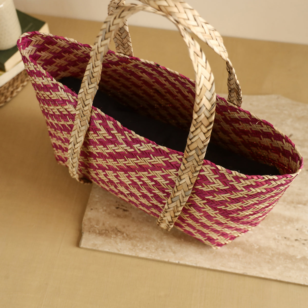 Handcrafted Natural Water Hyacinth Shoulder Bag from Assam 14